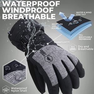 Tough Outdoors Ski & Snow Gloves - New & Unused!